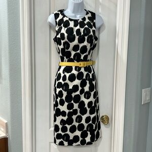 AB Studio Black and White Polka Dot Dress Size 6